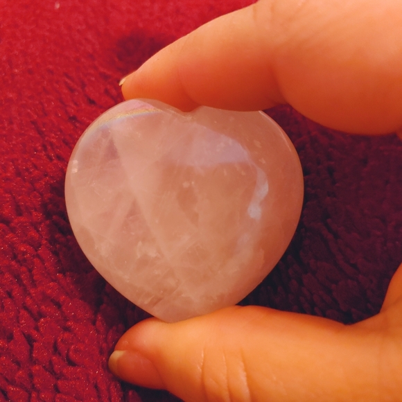 Aura Rose Quartz Heart - Picture 2 of 4